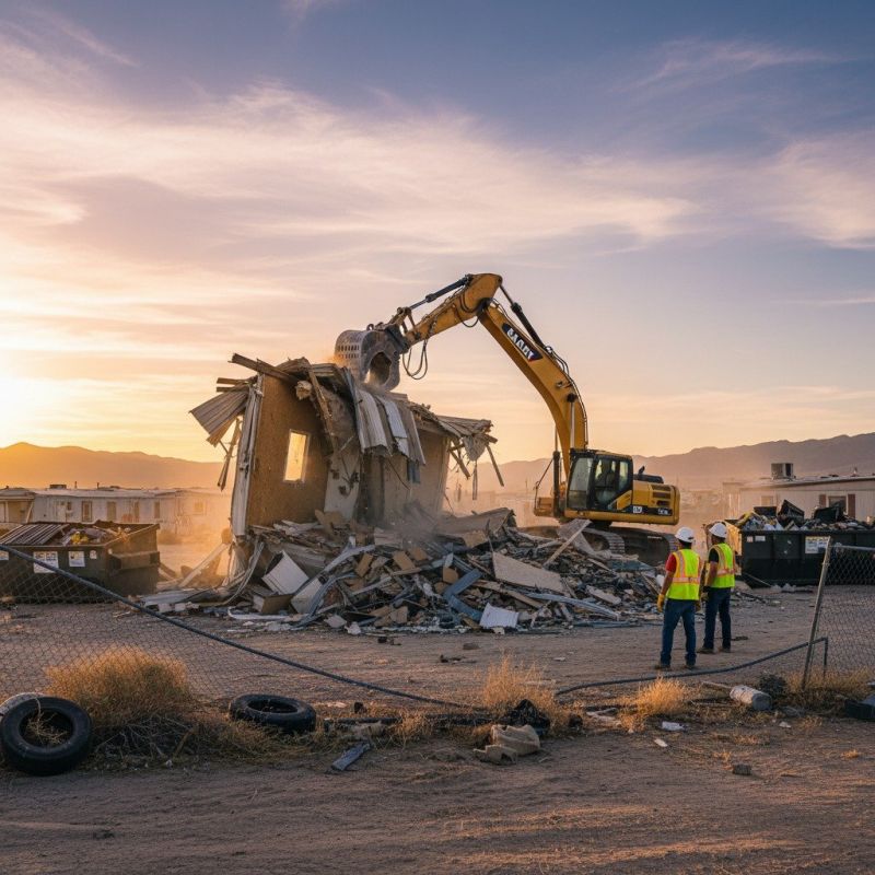 Double Wide Demolition in Katy, TX