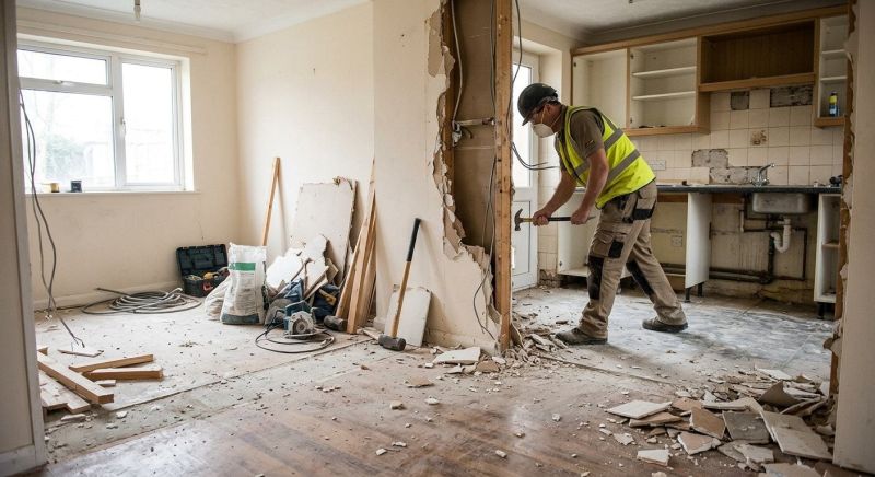 Kitchen Wall Demolition in Sacramento, CA