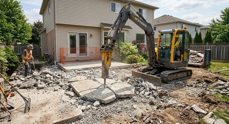 Patio Slab Demolition in Bergen County, NJ